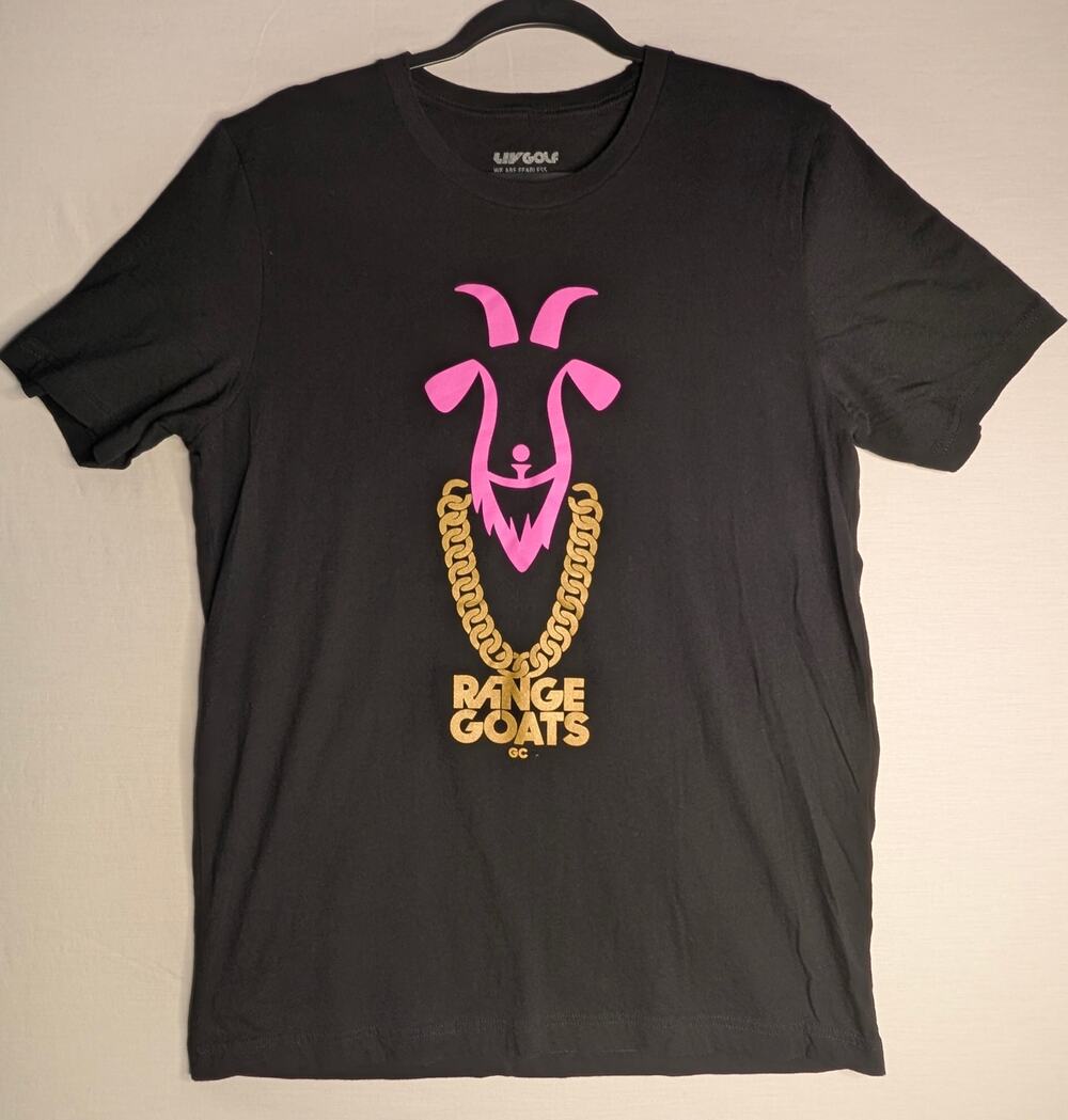 LIV Golf RangeGoats GC Pink Logo Graphic T-Shirt Men's Size Large L